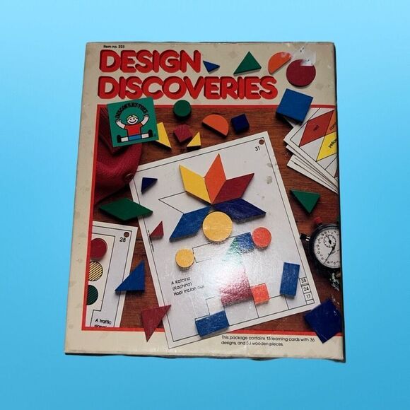 Vintage 1986 Discovery Toys Design Discoveries Matching Game - Picture 1 of 4